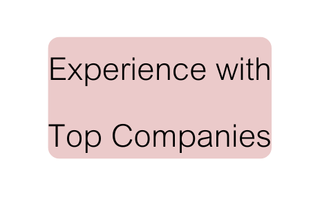 Experience with Top Companies